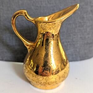 Pearl China Co. 22Kt Gold Hand Decorated Floral Vine Cottagecore Decorative Vase